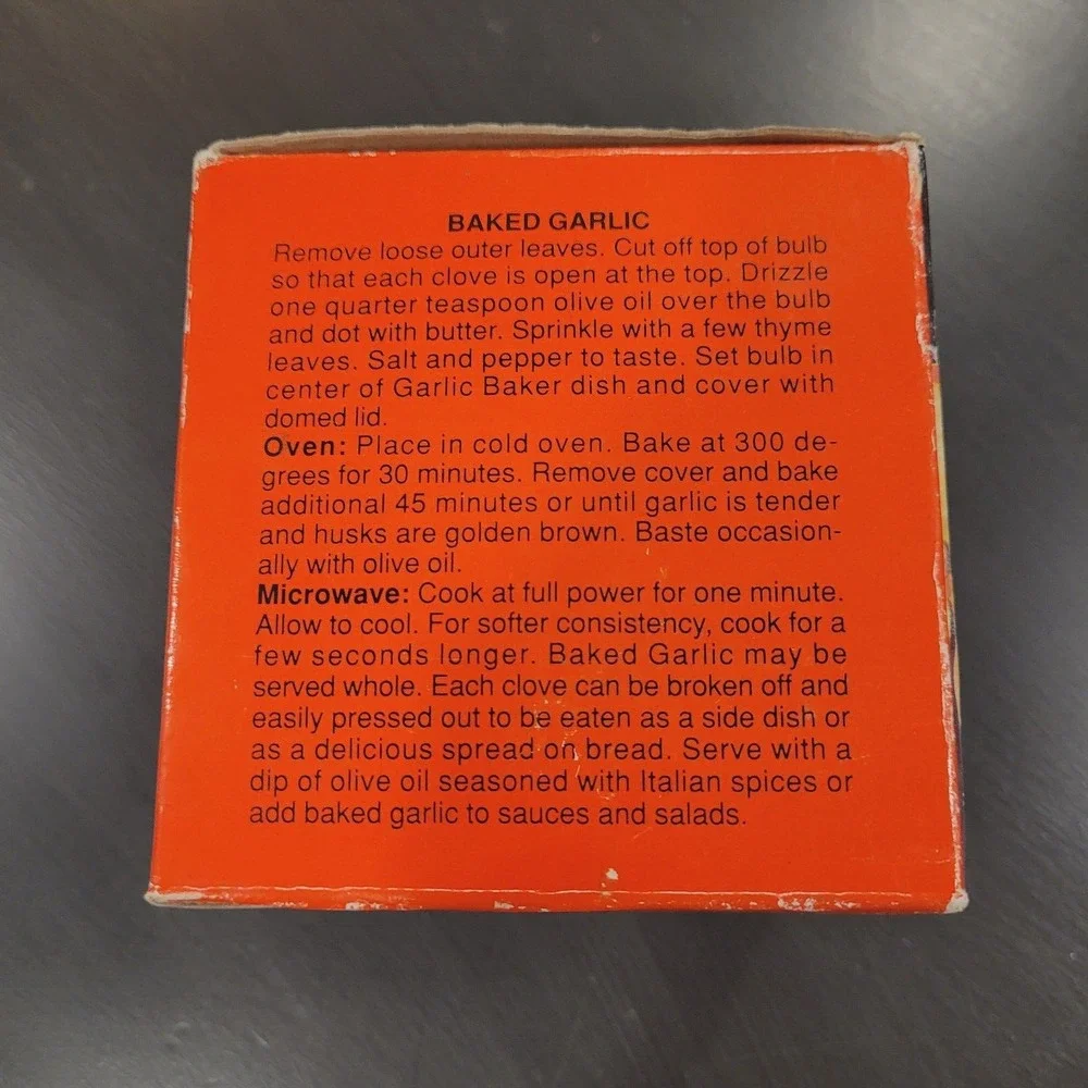 Garlic Baker Terra Cotta Vintage Boston Warehouse Cookware